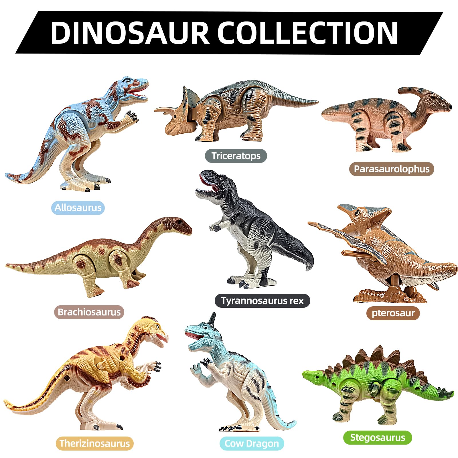 SAURAWAN T Rex Dinosaur Wind Up Toys for Toddlers 1-3, Novelty Easter Wind Up, Dino Toys for Kids 3-5 5-7, Easter Basket Stuffers, Jumping Tyrannosaurus Rex