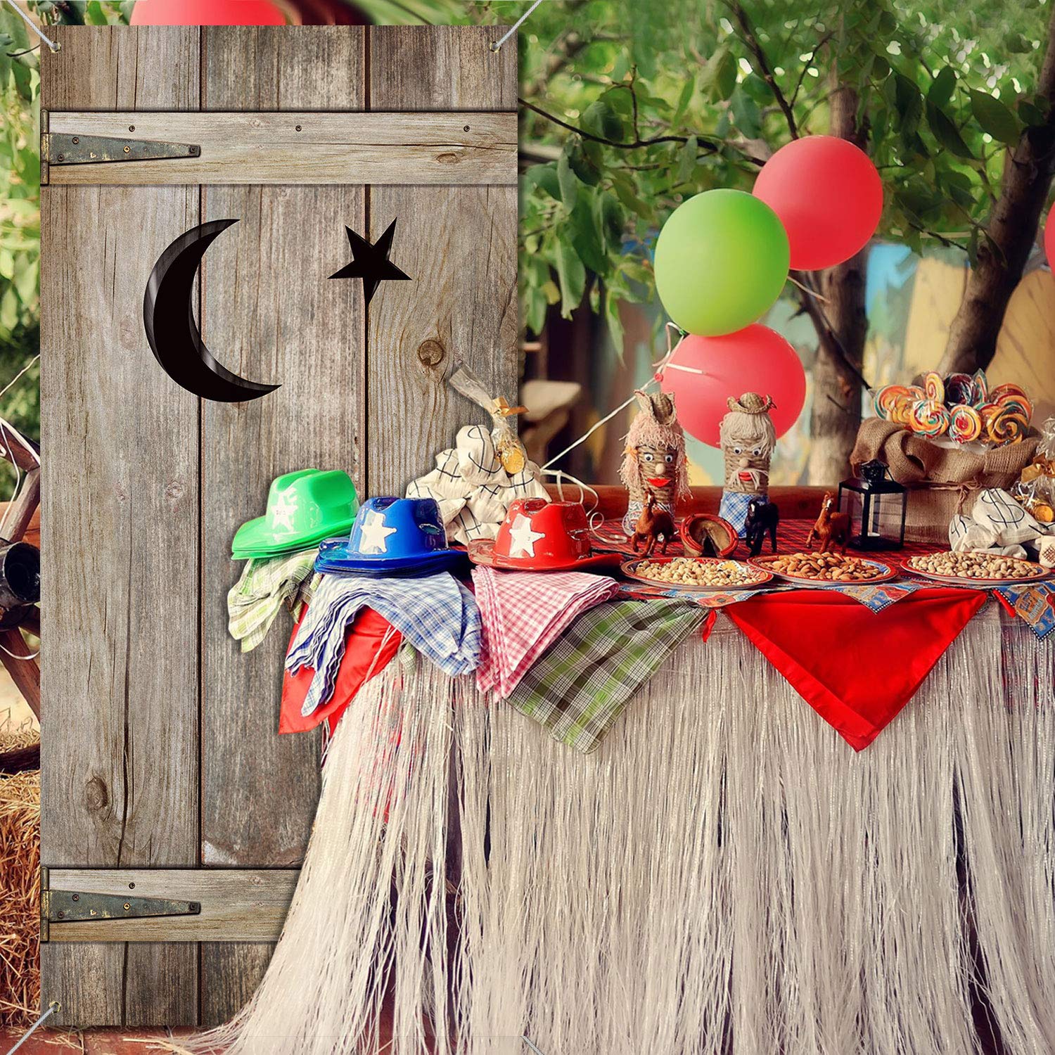 Buy Outhouse Decorations Vintage Outhouse Barn Door Banner Backdrop