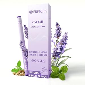 Herbal Aromatherapy Pen Plant-Based - Ashwagandha Lavender L-Theanine Lemon Balm Vitamin B1 B6 Supports a Calm Mood Relaxed