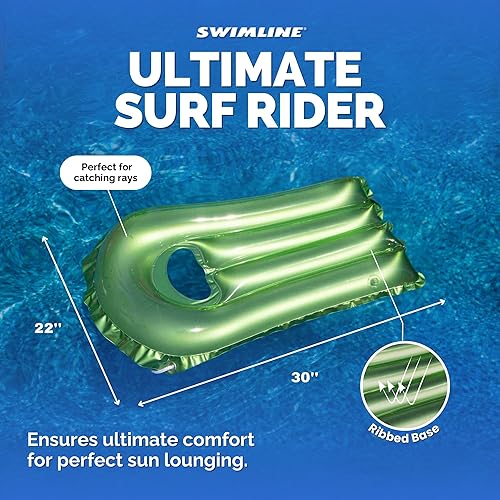 Miniatura 3 de Swimline resistente See-Thru Surf Rider piscina flotador