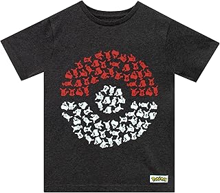 Pokémon T-Shirt | Boys Pikachu T Shirt | Pokeball Boys Tshirt | Official Pikachu Merchandise