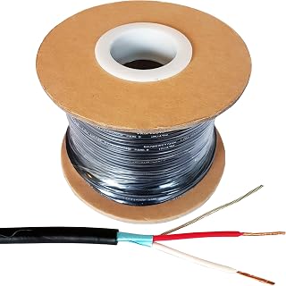Loops 100m 2 Core Shielded Screened Audio Cable – PURE COPPER – Microphone Lead Reel – Perfect for XLR & 6.35mm Connectors – OFC Instrument/Mic Drop Install Studio Wire