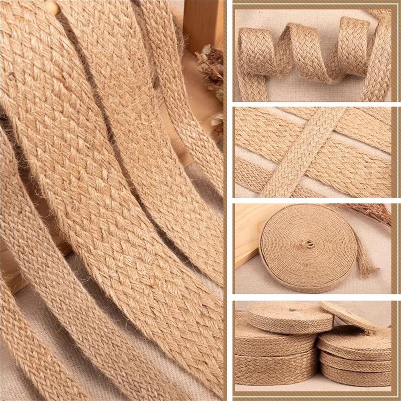 Sznurek jutowy, Lina jutowa DIY Craft Garden Home Decor Wielokolorowa średnica 1-3 cm(2.5cmx10m)