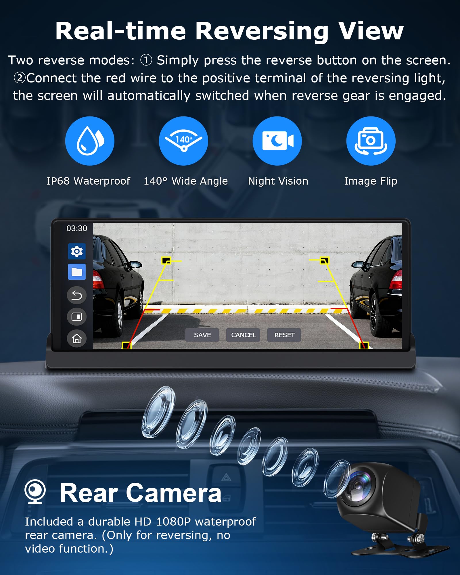 2026 Net-Flix Pantalla Coche Carplay Android Auto con Youtube/Tiktok, Soporte Exclusivo 10,26 Pulgadas Pantalla Carplay Coche Radio Car Play con Cámara de Marcha Atrás WLAN de Doble Banda, Bluetooth