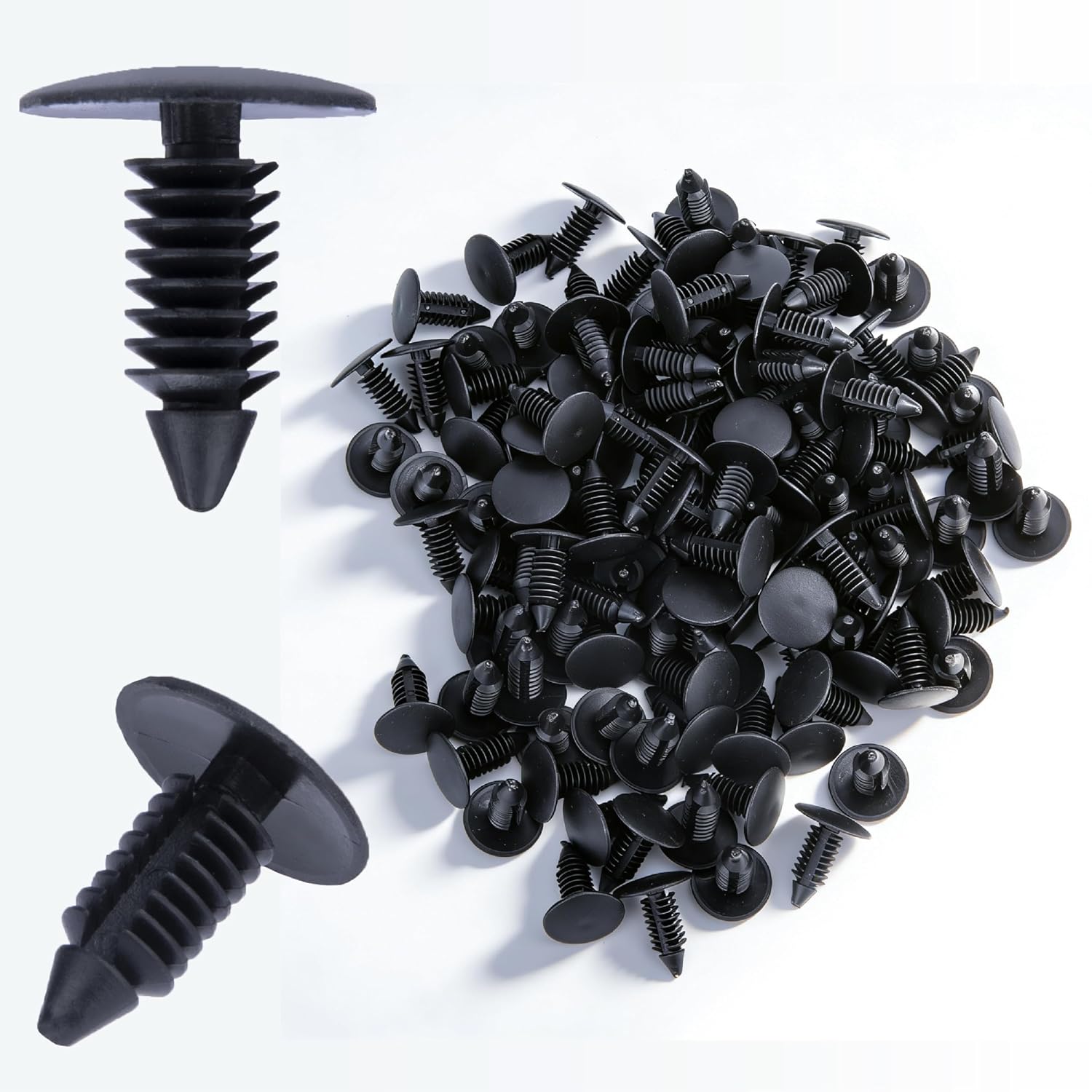 200 PCS Car Plastic Trim Boot Rivets Push Clip Fastener, 8mm Plastic Fender Clips Push Pins, Retainer Clips Automotive Fits for GM 1605396, 1595864 for Chrysler 6030441 for Ford 388577S, W705589-S300