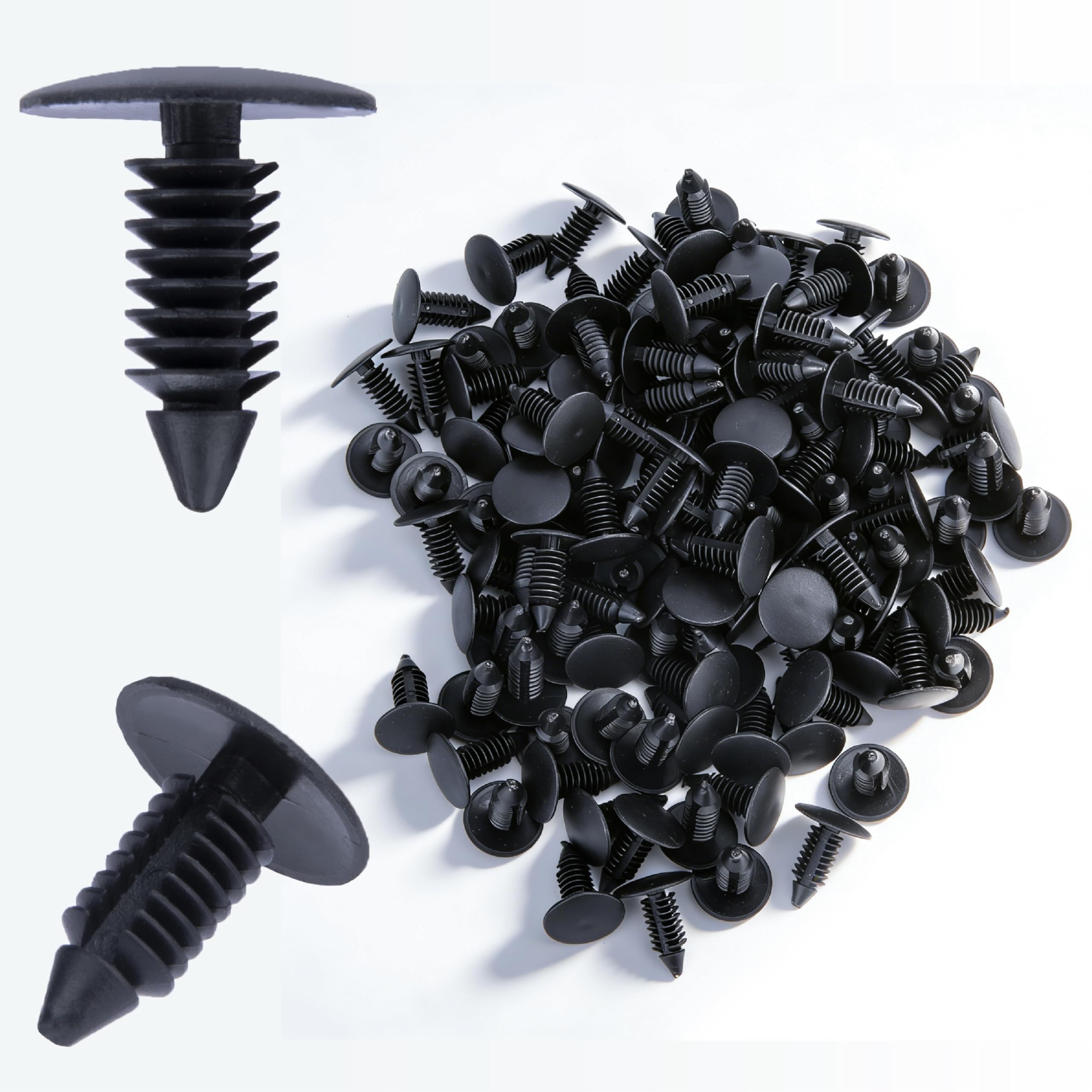 Photo 1 of 200 PCS Car Plastic Trim Rivets Push Clip Fastener, 8mm Fender Clips