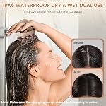 Massager scalp pour femmes hommes Pet plastique imperméable Rechargeable Facile à utiliser Silicone Shampooing pinceau pour l'enlèvement des pellicules Massage de croissance des cheveux Idéal Cadeau Choix-or 3.4 x 3.4 x 2.5