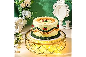 Geometric Light Up Cake Stand with 9.84" Serving Pedestal