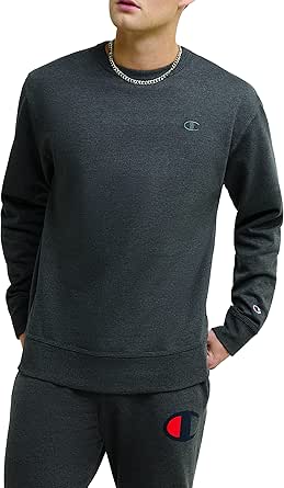 Champion Men's Crewneck, Powerblend Fleece Sweatshirt, Crewneck Sweatshirts(Reg. or Big & Tall)