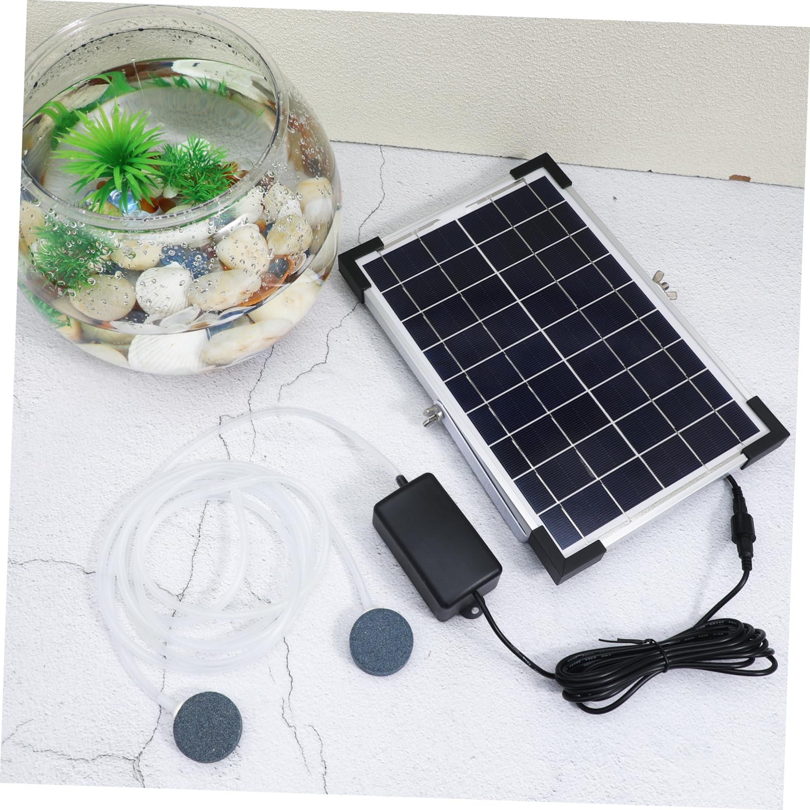ibasenice Bomba De Oxígeno Solar para Estanque Accesorio para Pecera Oxigenador para Bomba De Aire y Oxígeno Jardín