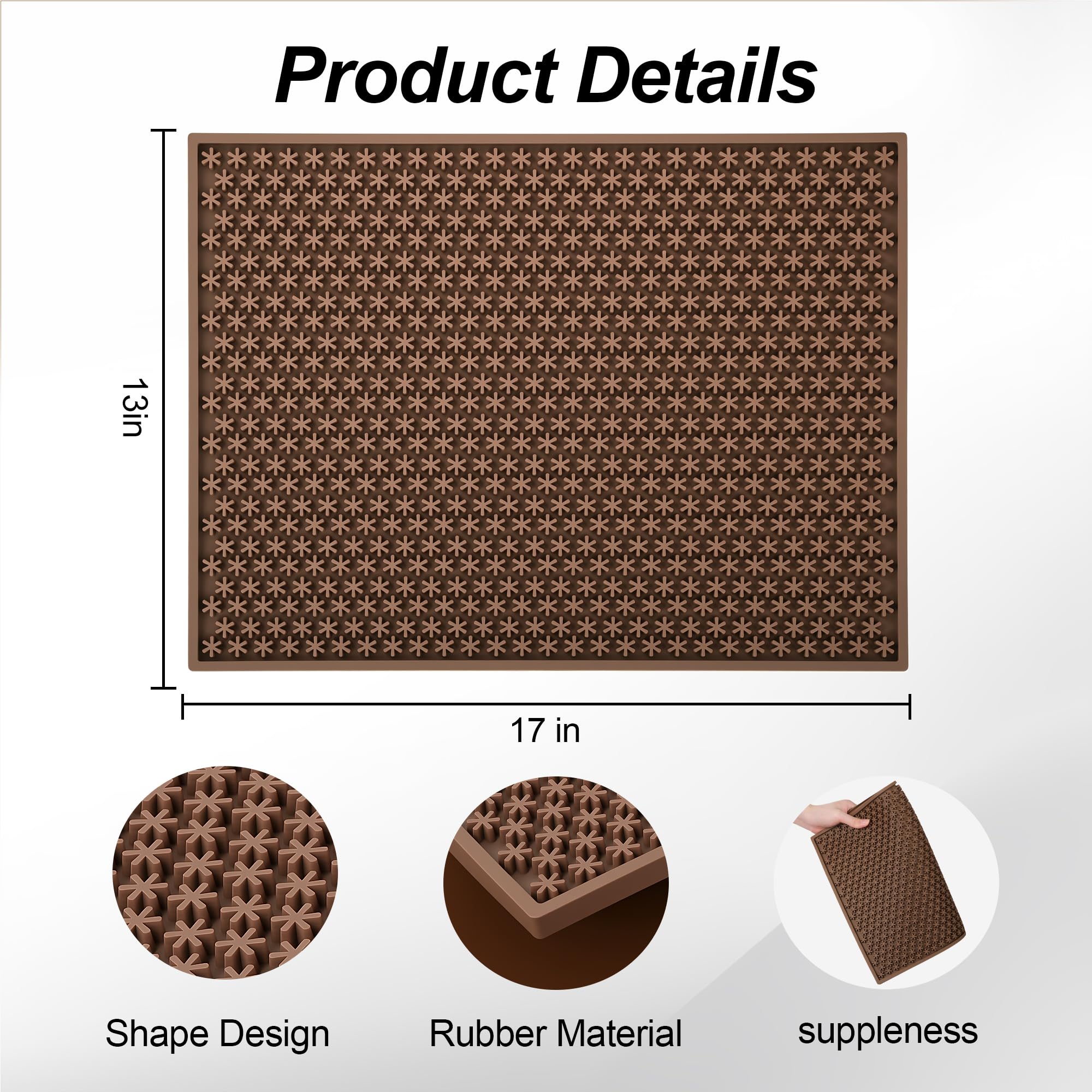 17"x13" Heavy Duty Bar Mat Drying Bar Rail Mat Non-Slip Serving Spill Mat 17"x13" — Amazon image 3