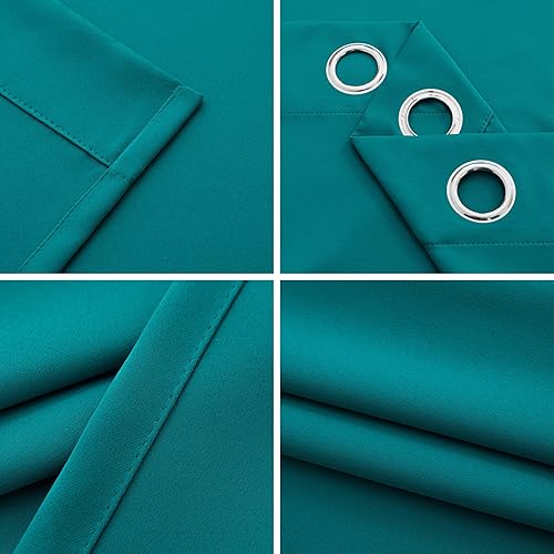 Miniatura 28 de Pickluc Cortina opaca con ojales para dormitorio, cortinas de bloqueo de luz, aislamiento térmico, reducción de ruido, 42 pulgadas de ancho x 84