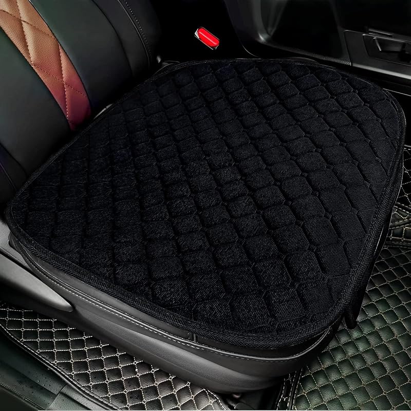 Capa para Banco Dianteiro de Carro Surpassme em Veludo Plush com Bolso Organizadora Preta MTPC026BK01