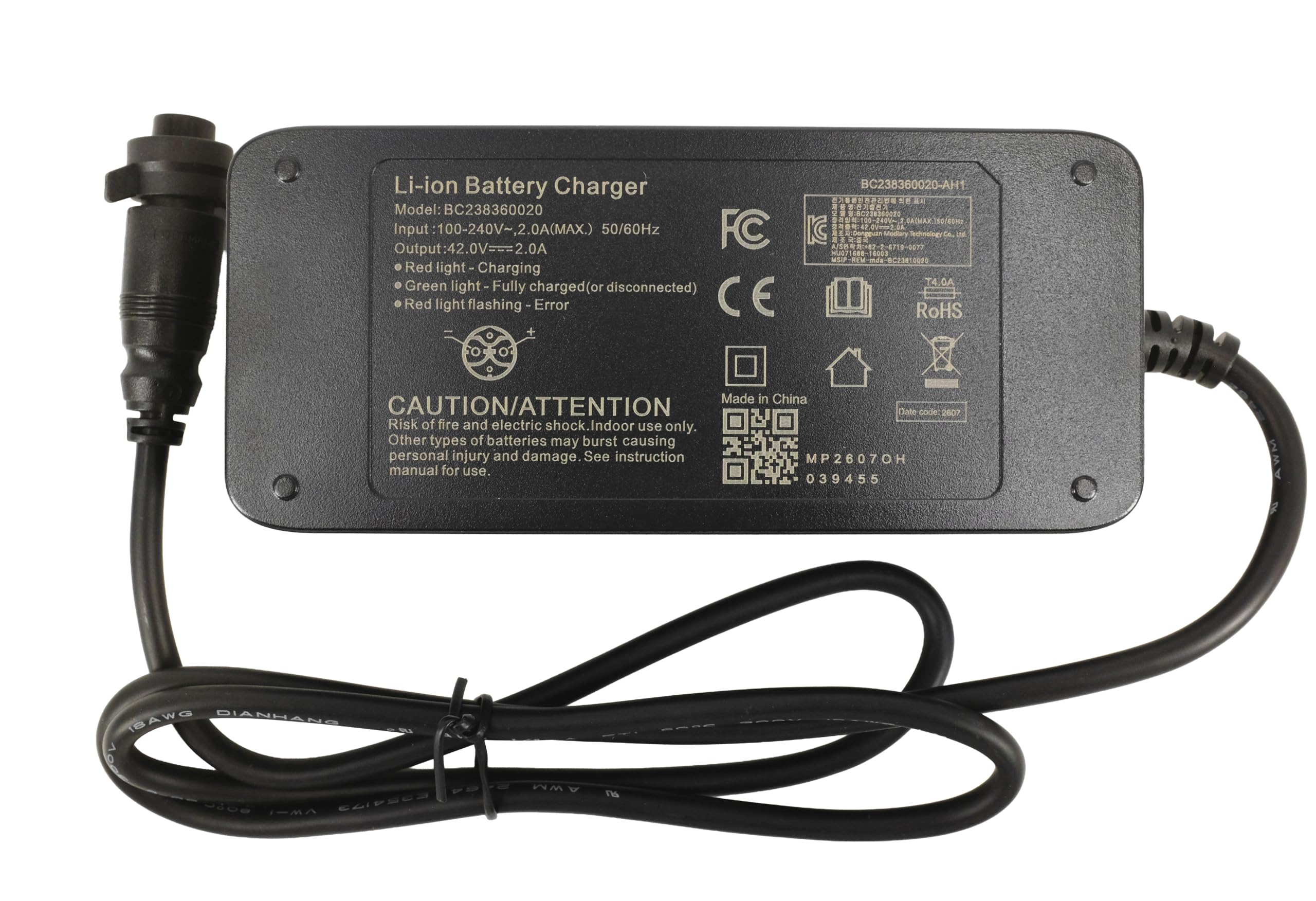 PowerSmart 42V 2A Ladegerät Ersatz für 36V Lapierre e-Sensium/e-Crosshill