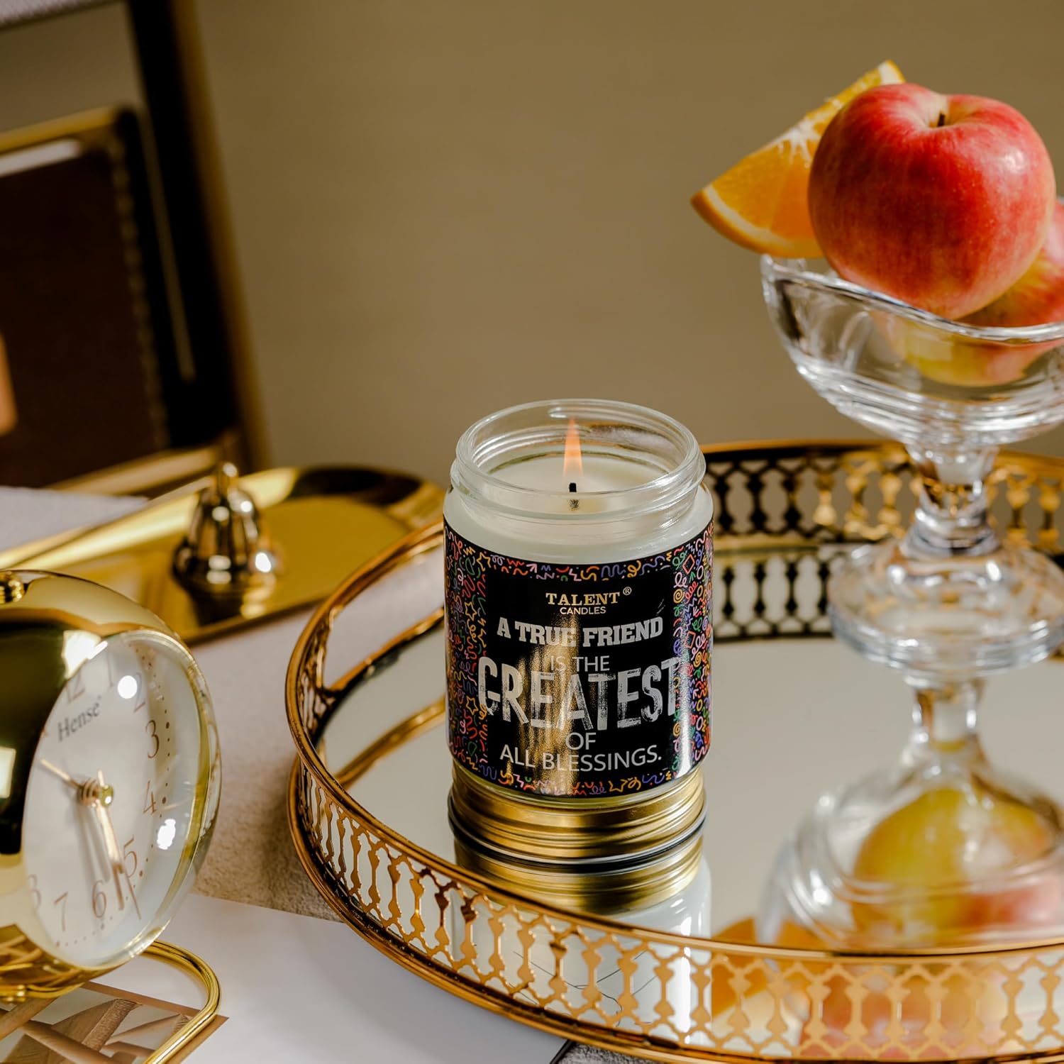 Best Friend Candle | Scented Candle Funny Birthday Gifts for Women Men | Christmas Friendship Gifts | Sandalwood & Jasmine Scented Candles - Image 4