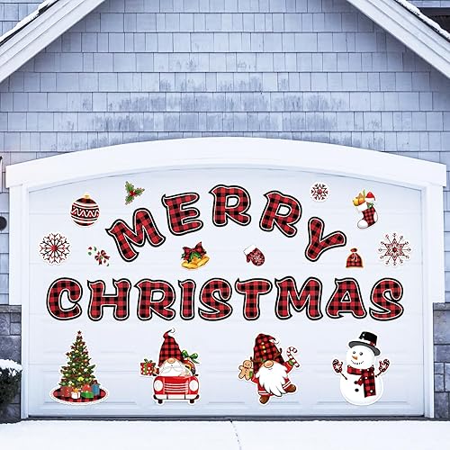 Vista 158 de 90shine 32 imanes navideños para decoración de puerta de garaje, bola de Navidad, refrigerador y cocina (rojo, verde, dorado)