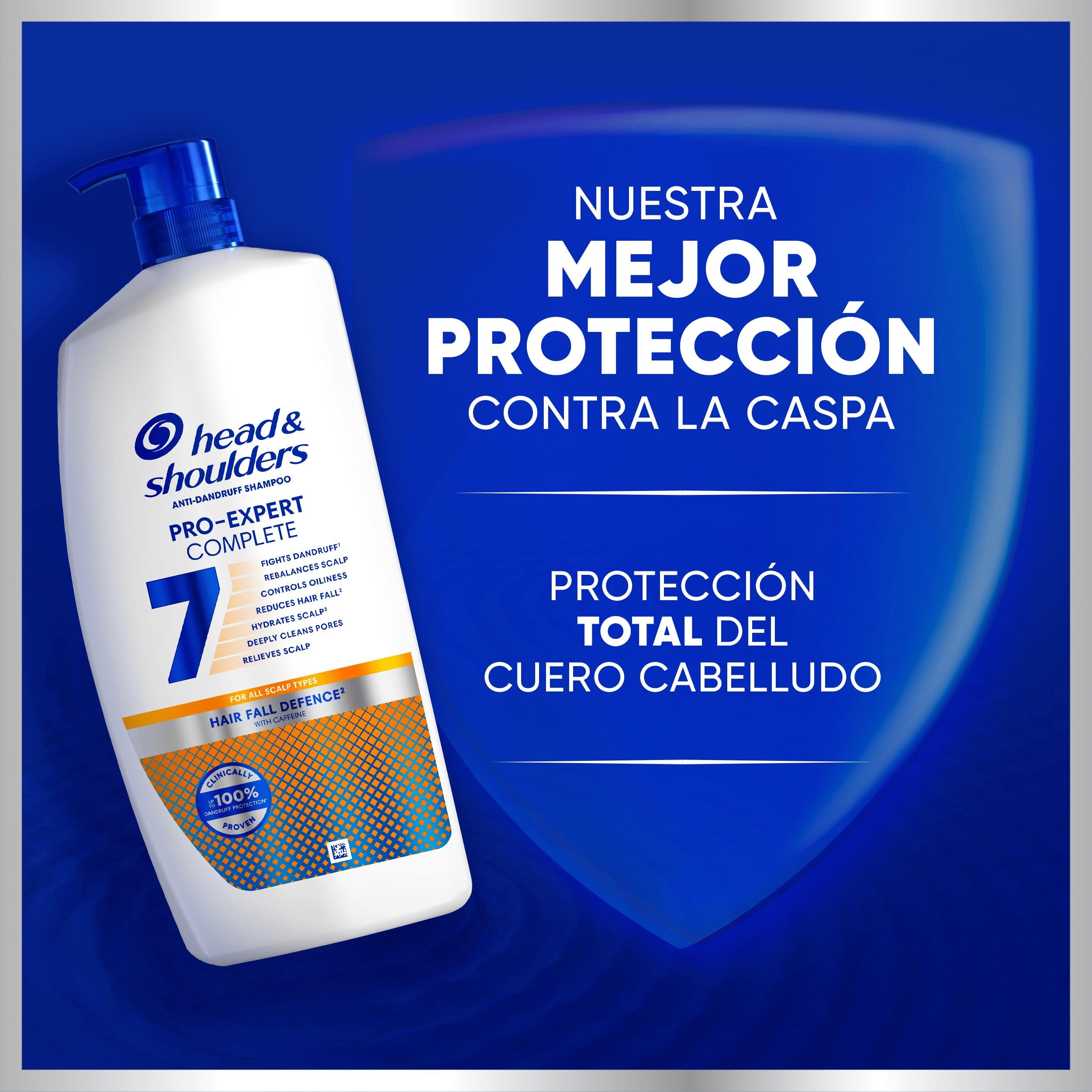 H&S Pro-Expert 7 Champú Anticaspa Anticaída 800ml con Cafeína