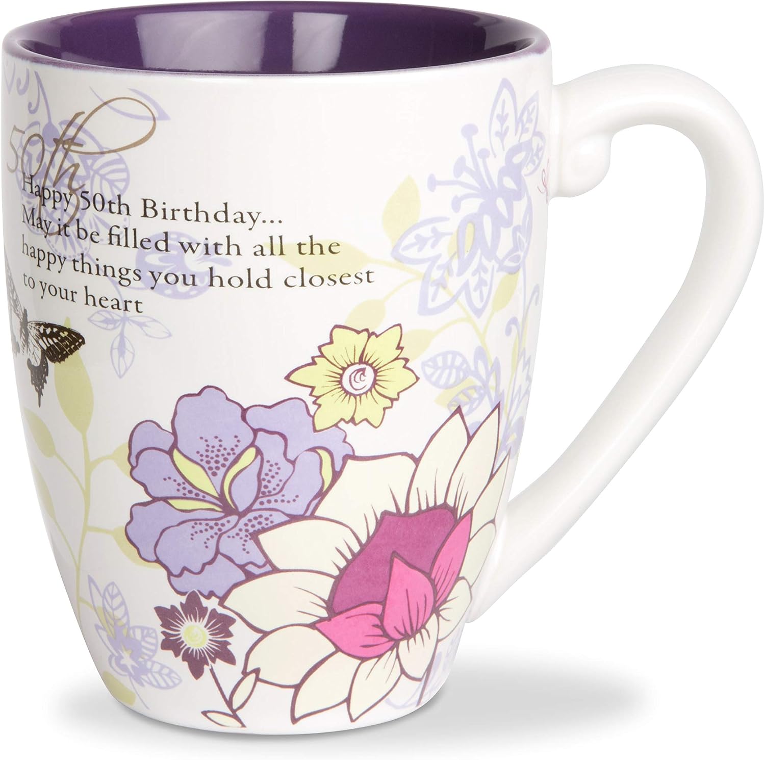 Pavilion Gift Company Mark My Words 50th Birthday Mug, 4-3/4-Inch, 20-Ounce Capacity, Multicolor, 1 Count (Pack of 1)