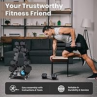 Vista 8 de LIONSCOOL Premium Solid Steel Dumbbell Rack Stand Only, A-Frame Portable Weight Storage Organizer with Optional Tray and Wheels, Perfect for Home