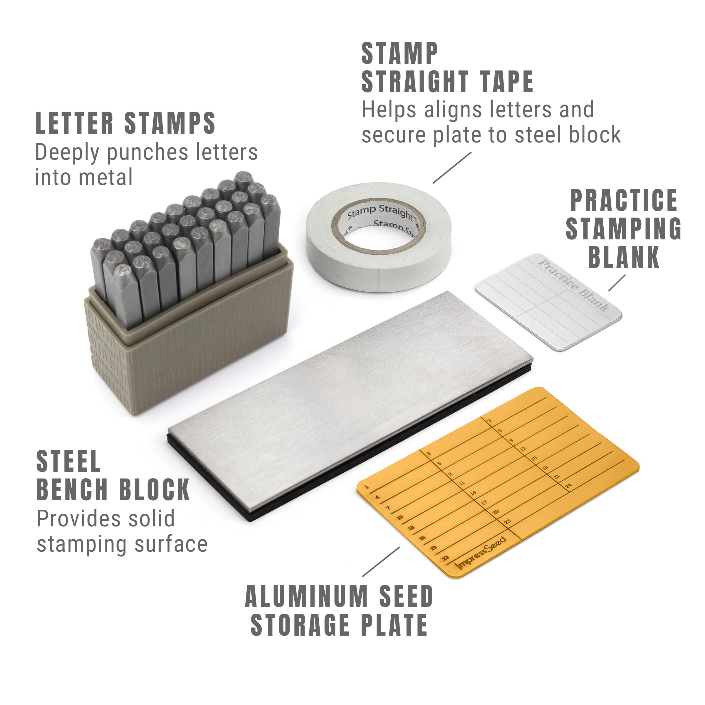 Amazon.com: ImpressSeed Crypto Seed Storage Kit - w/Gold Metal Seed Plate  (Aluminum) : Arts, Crafts & Sewing
