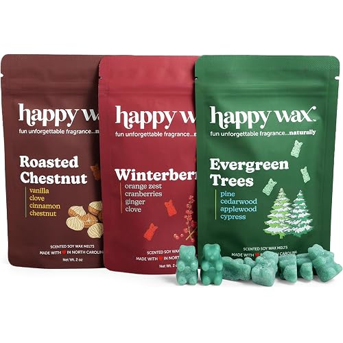 Happy Wax Winter Scented Soy Wax Melts 6oz Variety Pack - Winter Collection