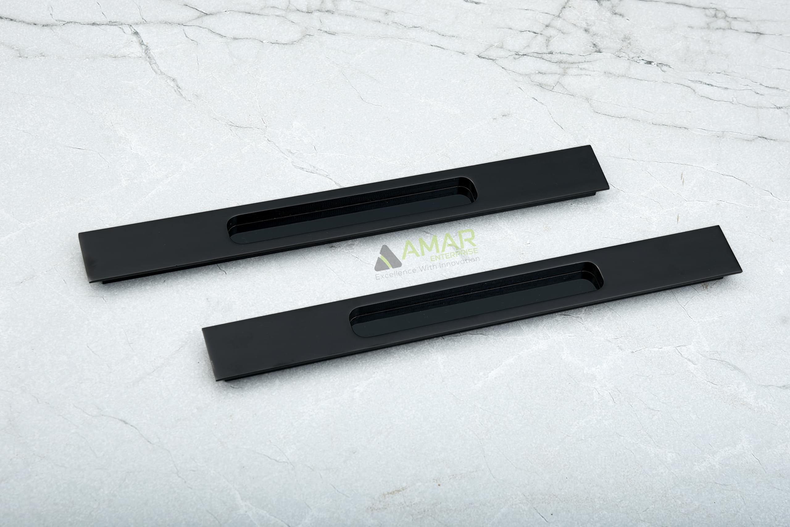 Black Conceal Handles - Modern Cabinet & Drawer Pulls -5 Black Conceal Handles - Modern Cabinet & Drawer Pulls -5