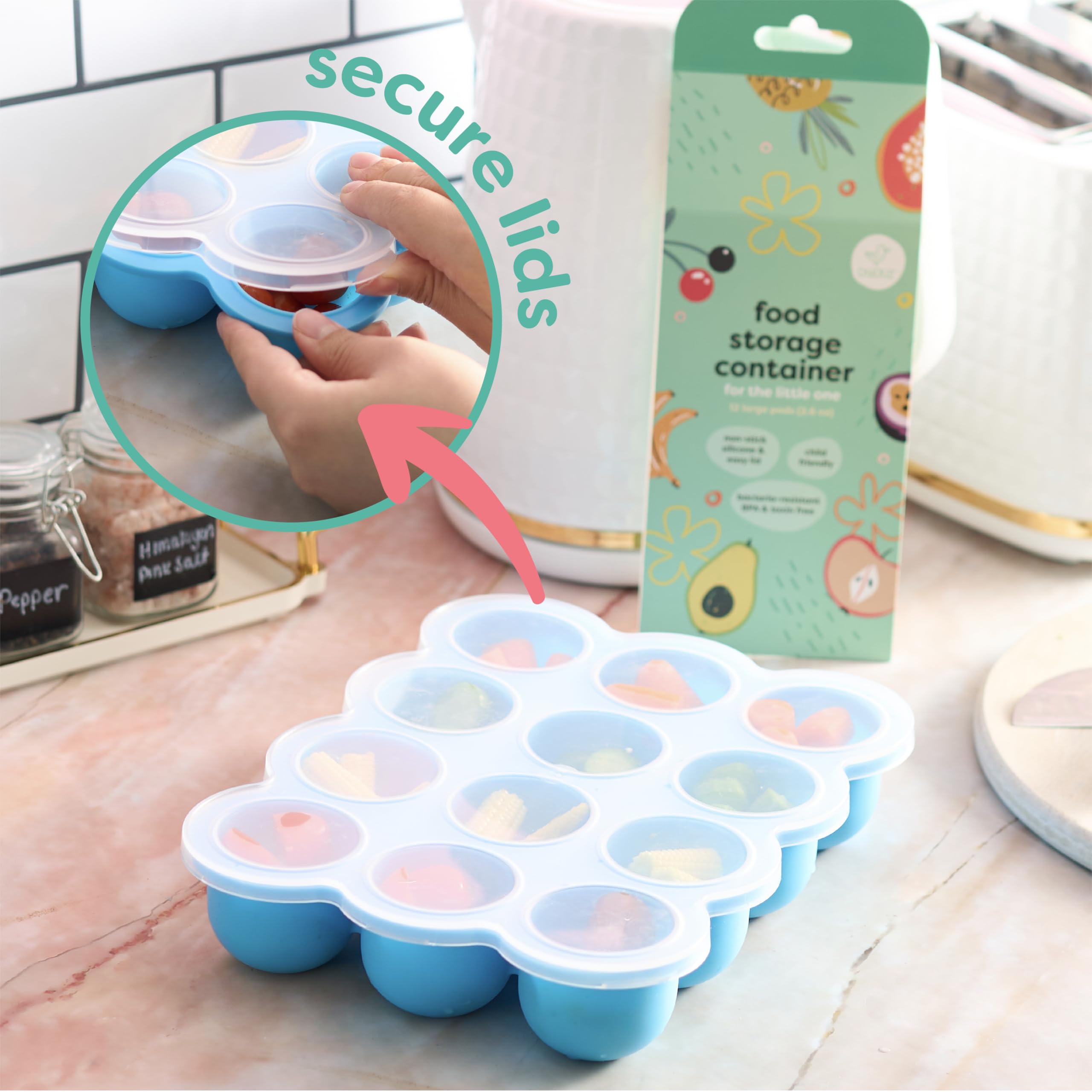 6 Contenitori Per Snack In Silicone 300ml Per Bambini – Con Coperchio Ermetico, Riutilizzabili, Impilabili, Adatti Per Asilo, Scuola E Viaggi, 3 Colori, Microonde E Lavastoviglie - 2