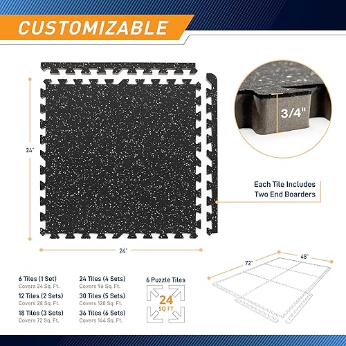 Miniatura 10 de Marcy Alfombrilla de espuma EVA que se entrelaza, azulejos antideslizantes de alta densidad para equipos de fitness, cojín de entrenamiento y