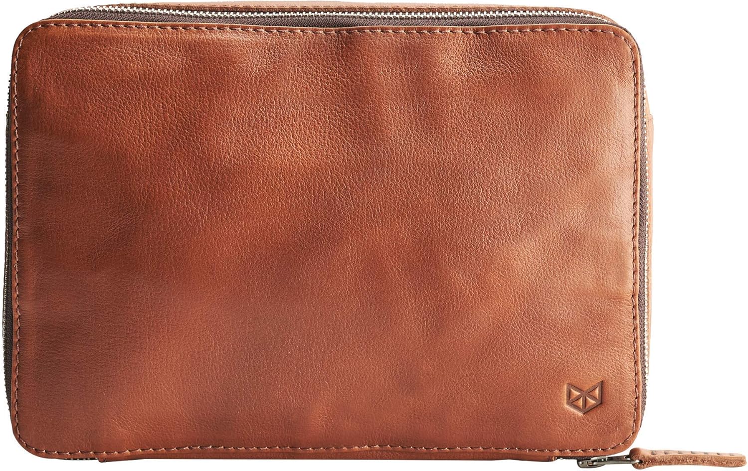 Travel Tech Organizer for Men, Tan Brown iPad Case, Electronics Cables Accessory Storage, Gadget Bag, Pouch Dopp Kit. Mens Gifts