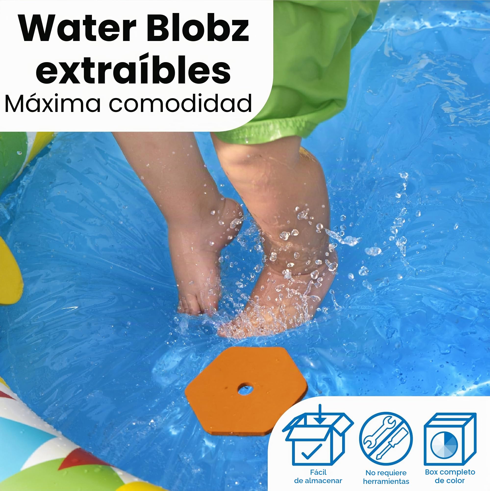 Bestway® 47" x 46" x 18"/1.20m x 1.17m x 46cm Splash & Learn Kiddie Pool