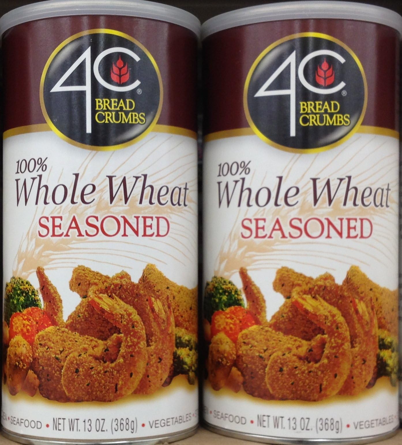 Premium Bread Crumbs, Whole Wheat Seasoned with Pecorino Romano Cheese, Flavorful Crispy Crunchy, Value Pack (Whole Wheat Seasoned, 13 Ounce (Pack of 2))