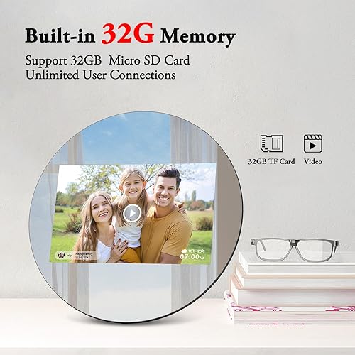 Miniatura 23 de SAMMIX Marco de fotos digital de 10.1 pulgadas, WiFi, marco de fotos digital electrónico, pantalla táctil IPS, 16 GB, mesa y montaje en pared, Negro