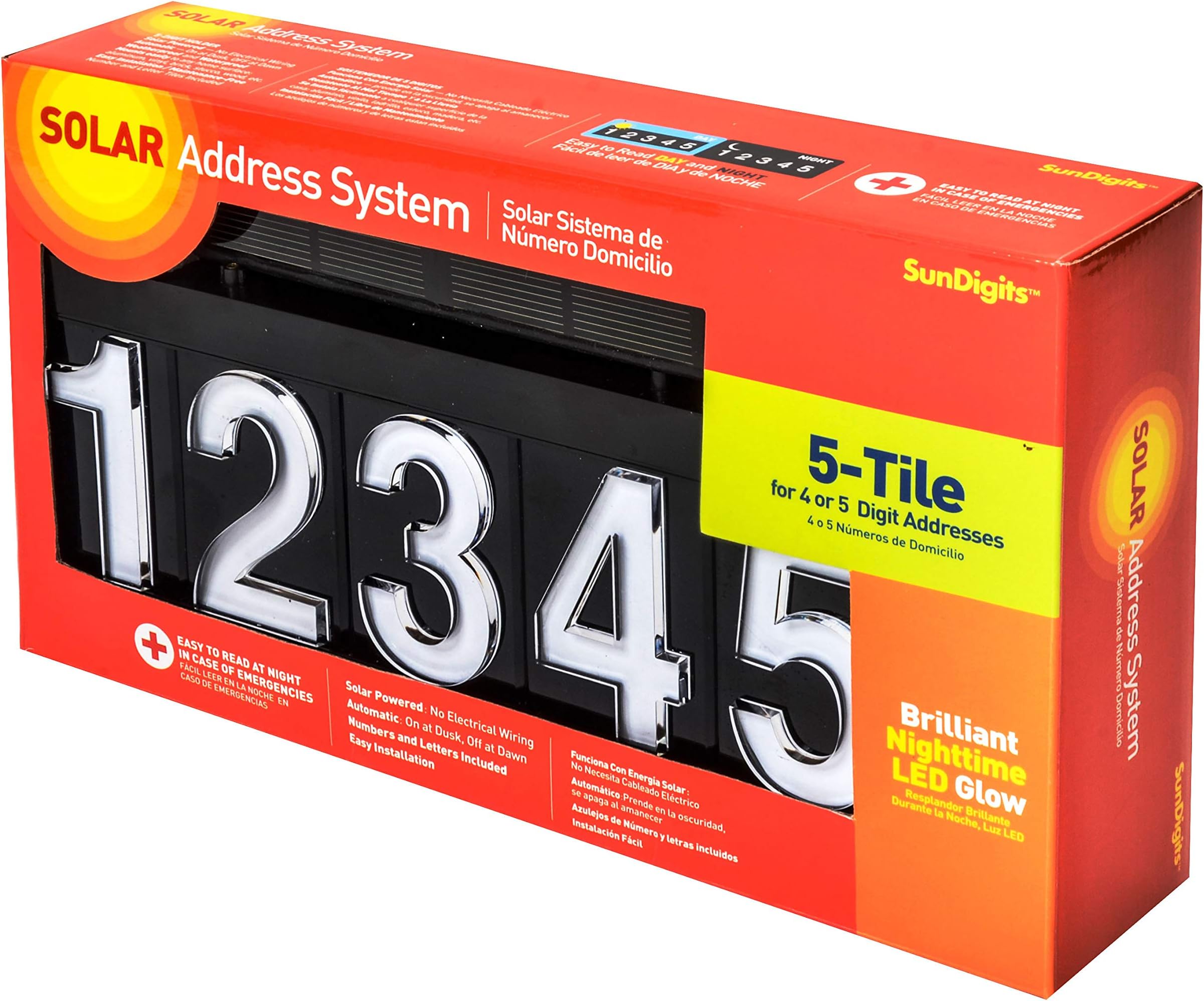 5 Digit Solar Led House Number
