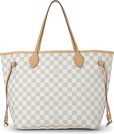 Pre-loved Damier Azur Neverfull MM, White