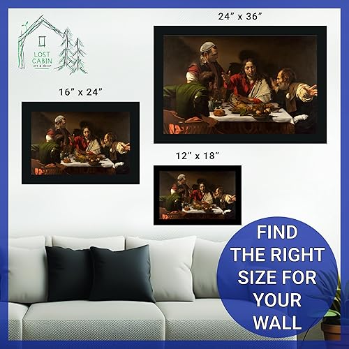 Miniatura 6 de Caravaggio - Lienzo en marco plano negro Reproducción de pinturas de obras de arte finas Póster decorativo enmarcado para pared Imagen 24 x 32