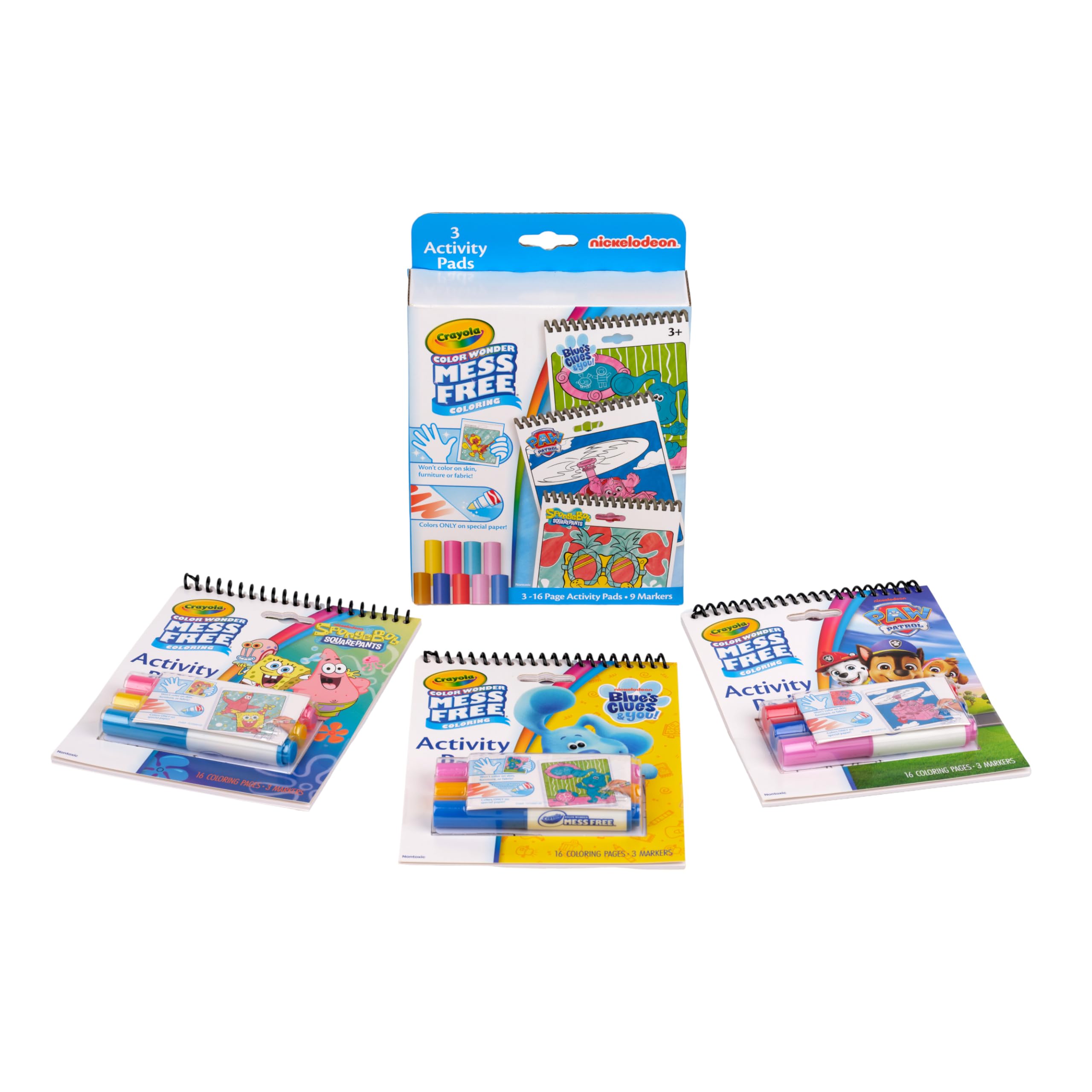 Color Wonder Nickelodeon Activity Pad 3pk, Mess Free Coloring Set