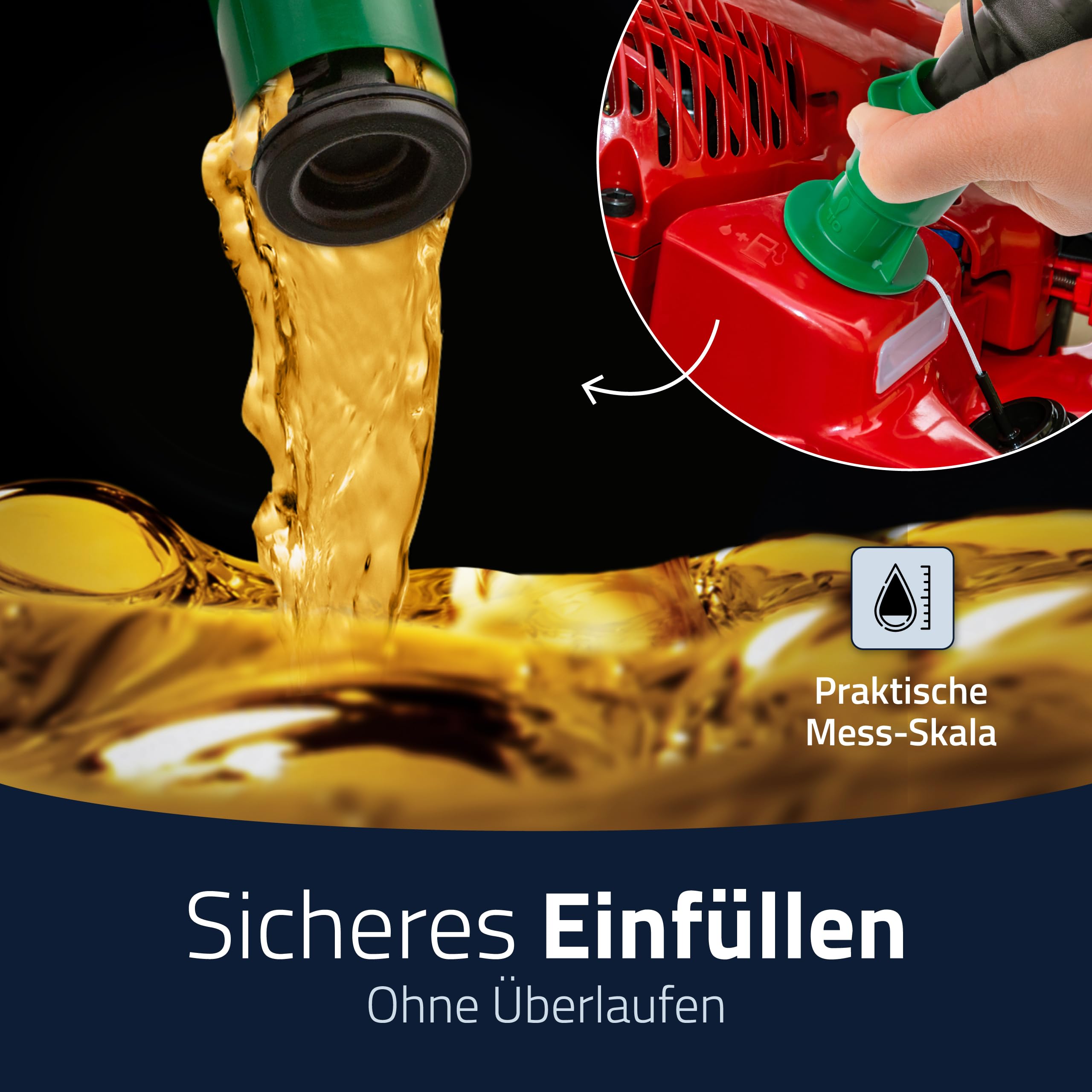 hünersdorff PROFI Doppelkanister Kombikanister Kraftstoff Öl 6+3 Liter UN-Zulassung Made in Germany Weiß
