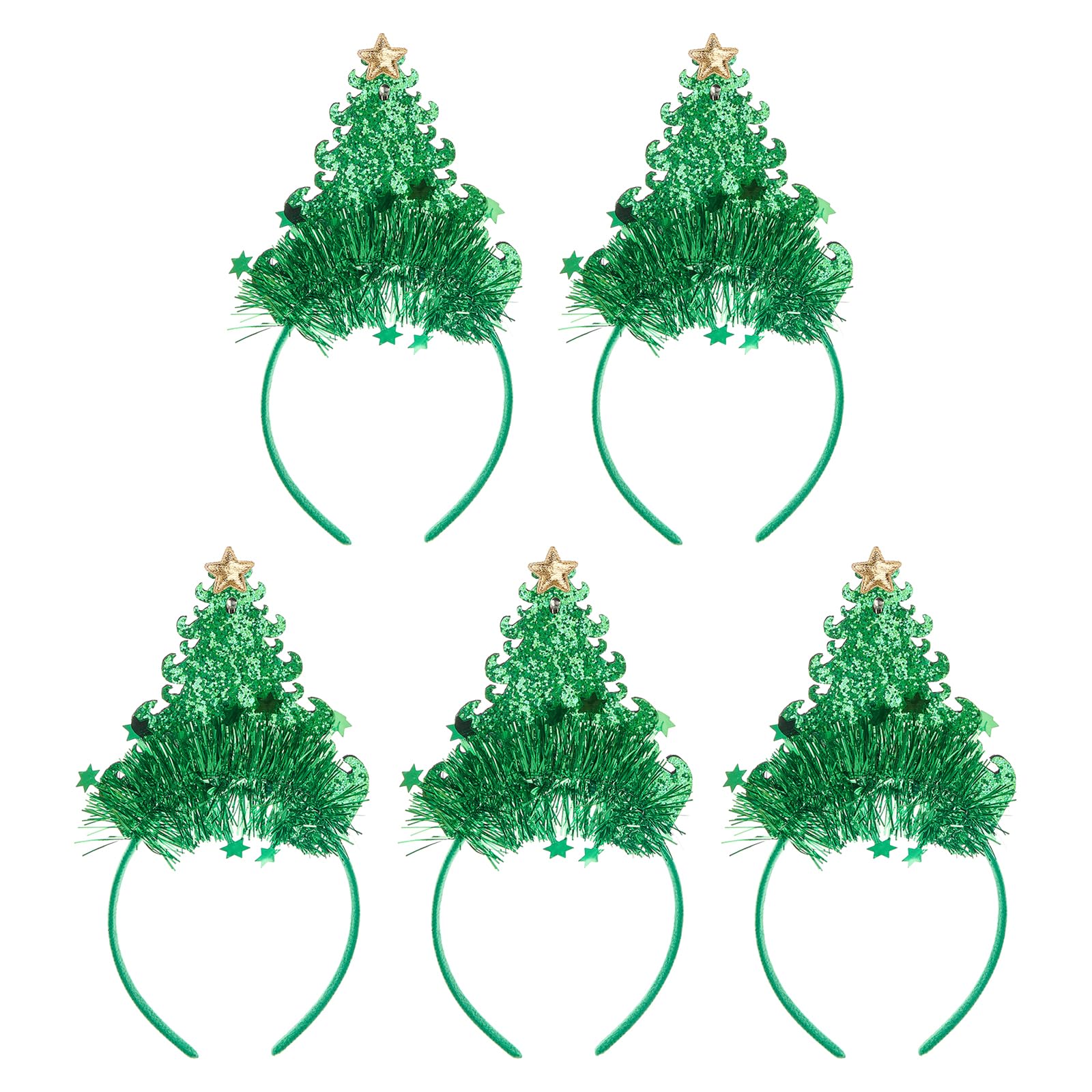 Tsophreniq 5pcs Sparkling Headband for Christmas Party Glowing Hairband Festive Headpiece Stylish Accessory for Family Gatherings Hair Decorations