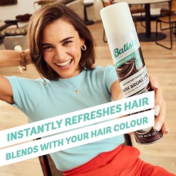 Batiste Dry Shampoo in Divine Dark with a Hint of Colour 350ml, Designed for Brunettes, No Rinse Spray to Refresh Hair in Between Washes, No White Residue for Dark Hair - 2 Pack
