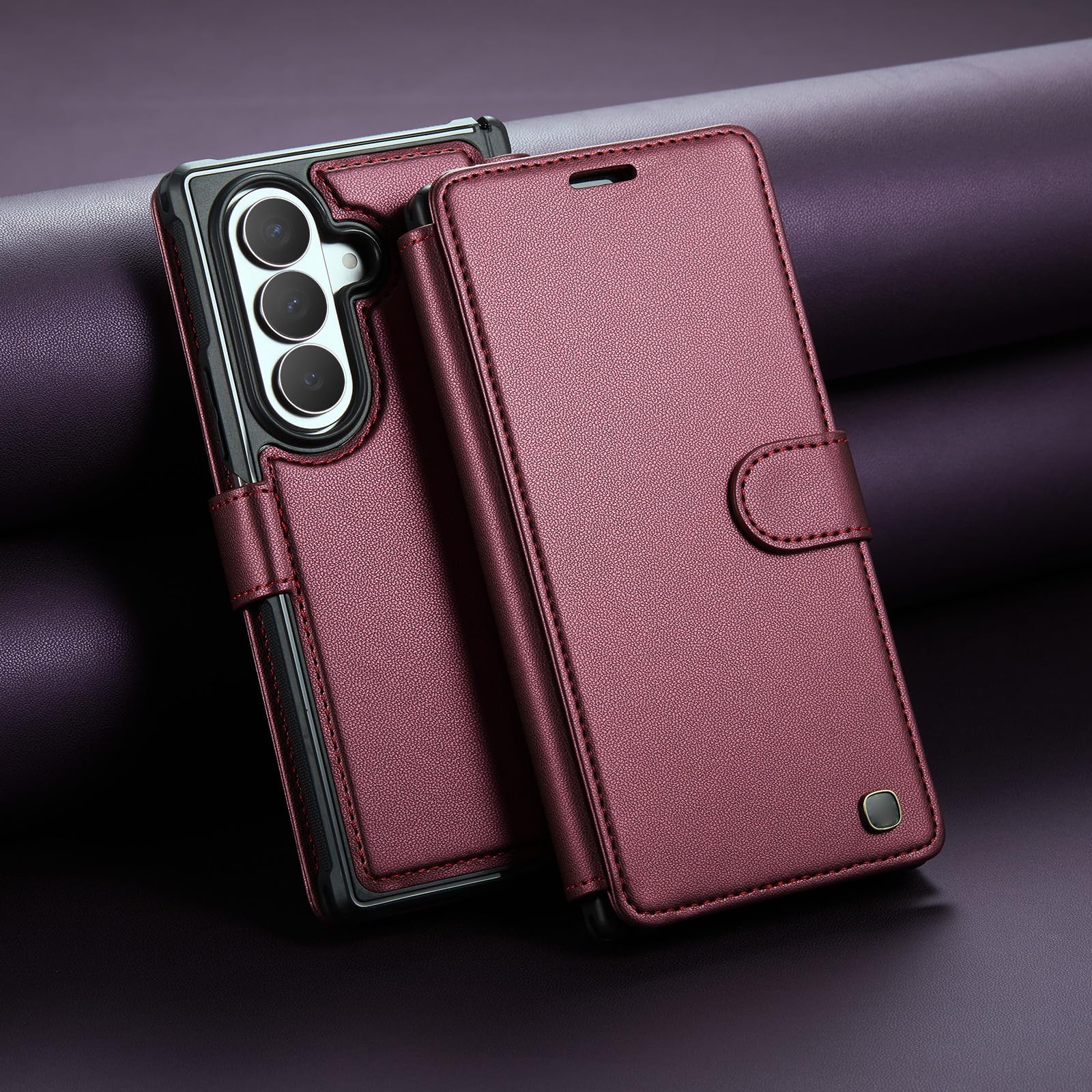 Magnetyczne etui do Samsung Galaxy Z Fold 8 Ultra, skórzany portfel