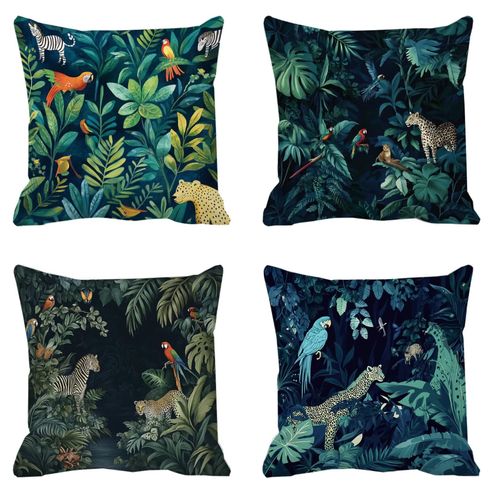 Housse coussin 60x60cm vert pour decoration maison, taie oreiller canape de jardin