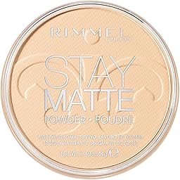 RIMMEL LONDON - Stay Matte Pressed Powder - Lightweight, Oil Absorbing, Smooth Non-Powdery Texture, Lasting Up To 5hrs - For All Skin Types - Dermatologically Tested - Transparent - 14g