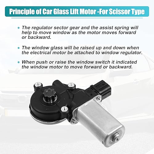 Miniatura 6 de X AUTOHAUX NO. 72250-SNA-A03 Motor de elevación del elevalunas eléctrico para Honda Civic Sedan 1.3L 1.8L 2L 2006-2011 4 puertas delantera izquierda