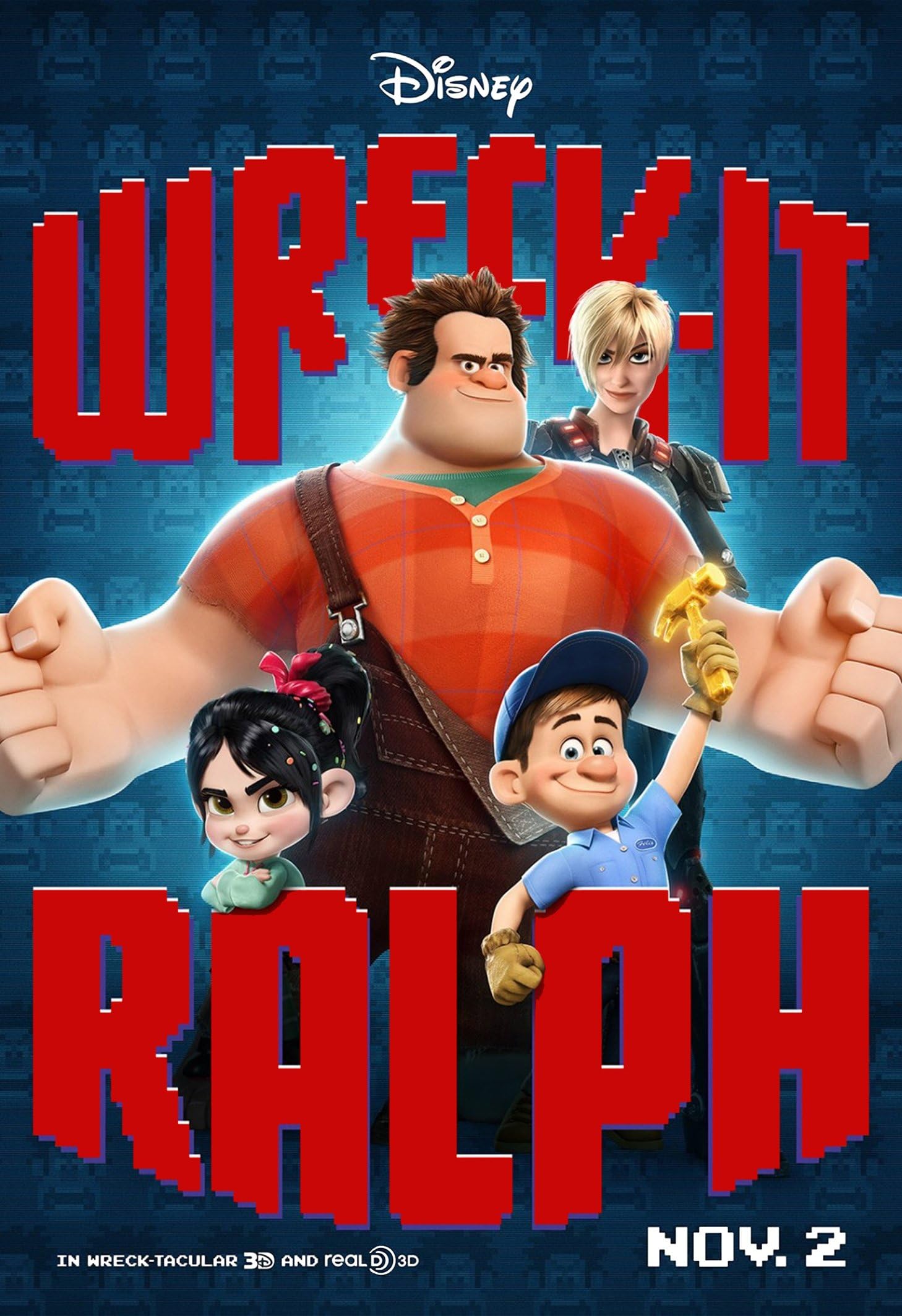Wreck it Ralph Movie Poster 24x36 inches John C. Reilly Sarah Silverman Gloss Poster Print 107