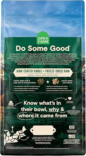 Miniatura 2 de Open Farm Receta de pradera RawMix para gatos, incluye croquetas, caldo de huesos y cruda liofilizada, inspirada en la naturaleza, proteínas criadas