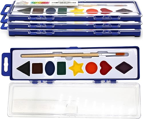 Miniatura 9 de Color Swell Acuarelas de 8 colores a granel con pinceles de madera - 4 paquetes