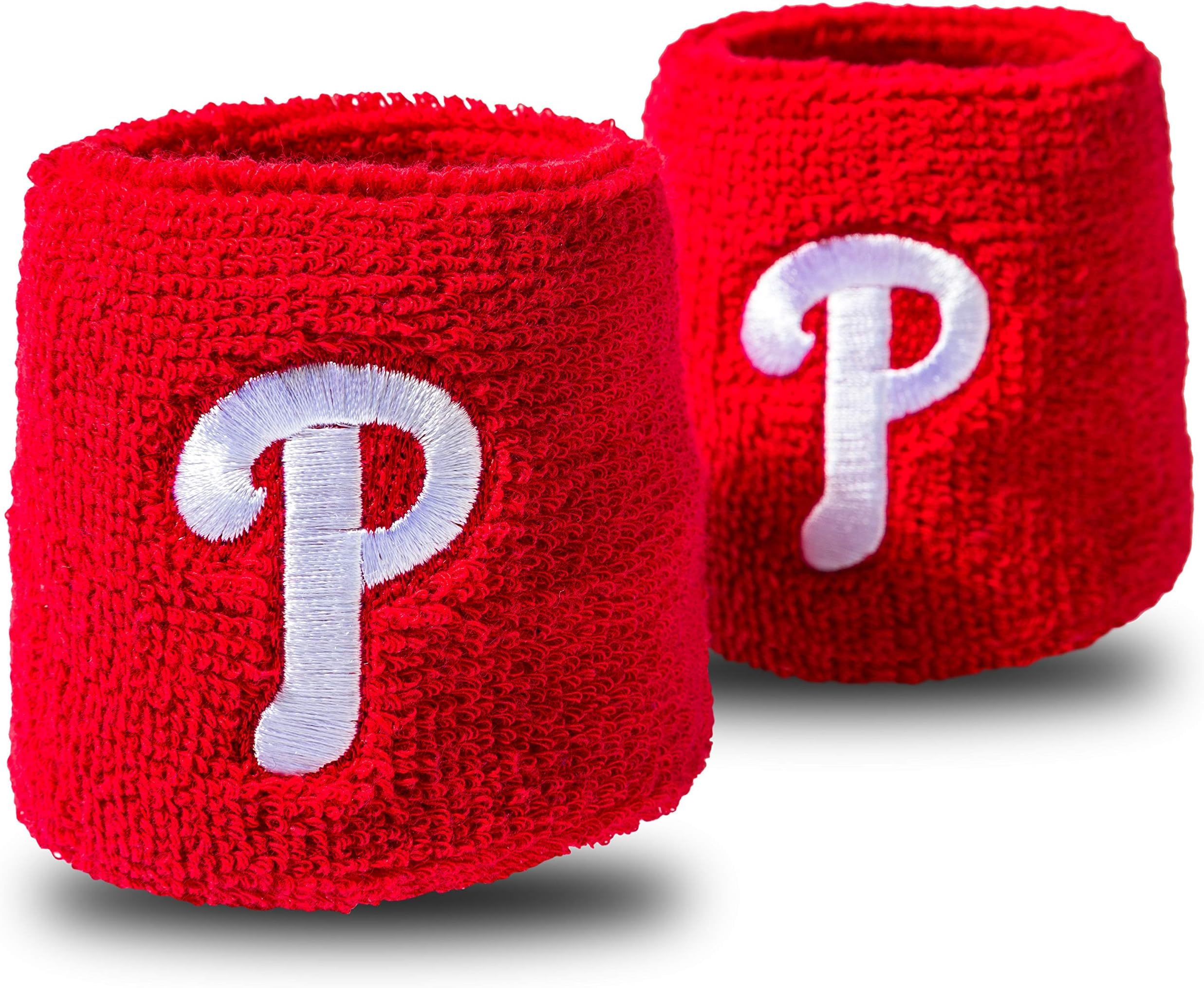 Franklin Sports MLB Team Licensed Baseball Wristbands - MLB Team Logo Sweat Wristbands - Great for Costumes + Uniforms - Pair Philadelphia Phillies One Size (Pack of 6)