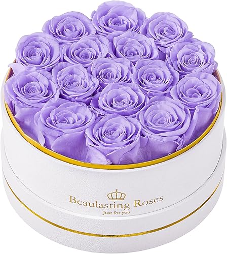Miniatura 22 de Rosas preservadas para siempre, rosas reales en una caja, flores de cumpleaños para el día de la madre, para ella, mamá, mujer, esposa, día de San