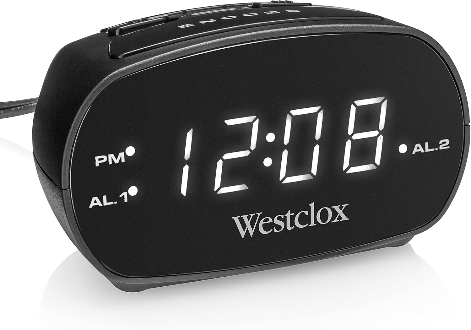 Westclox Simple Small Digital Alarm Clock LED Display Easy to Operate