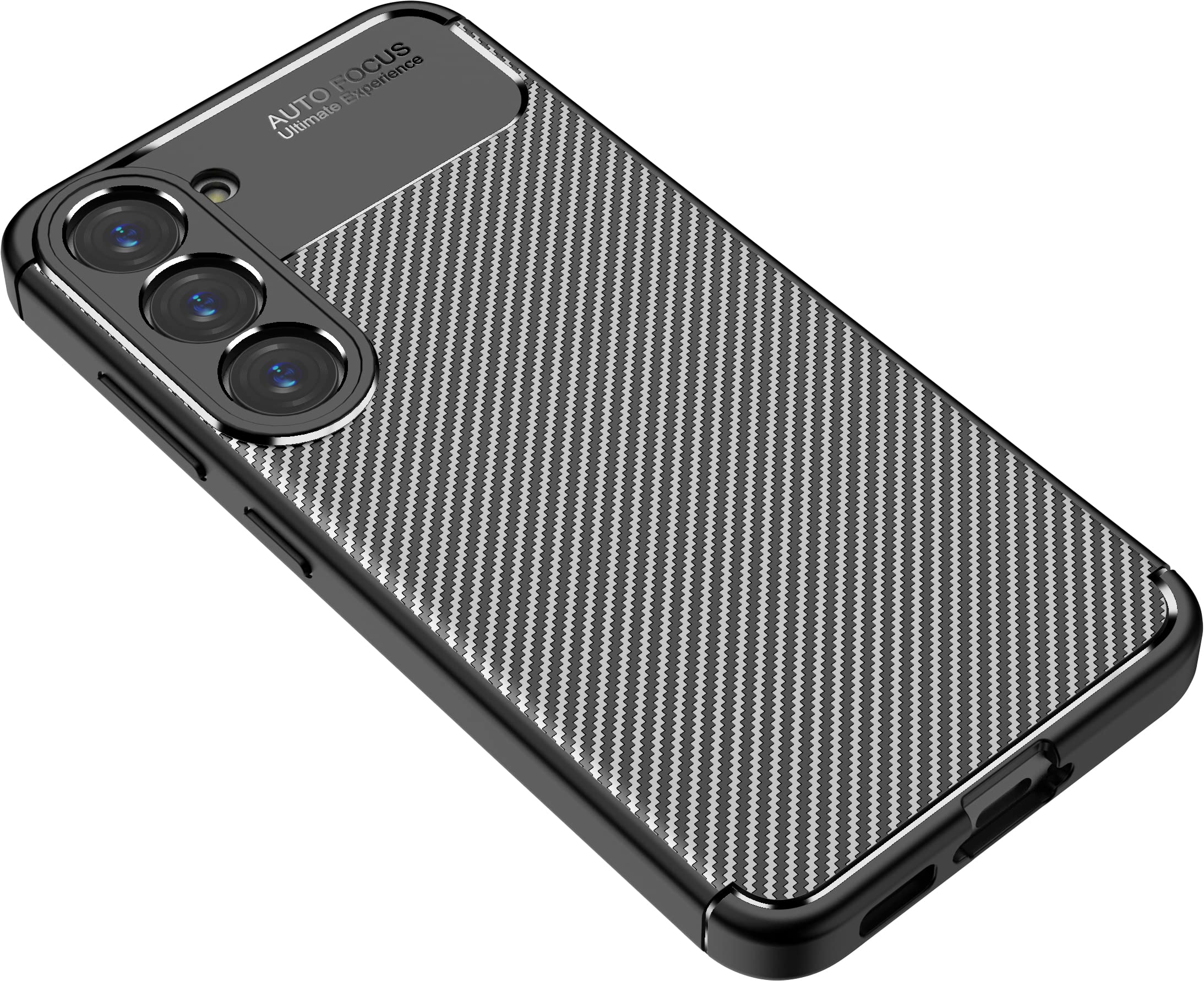 CruzerLite Case Compatible with Samsung Galaxy S23 Case Carbon Fiber Texture Design Cover Anti-Scratch Shock Absorption Case Made for Samsung Galaxy S23 Case (2023) (Carbon Black)